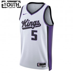 Camiseta Niños NBA Sacramento Kings De Aaron Fox 2023-24 Nike Association Edition Blanco Swingman